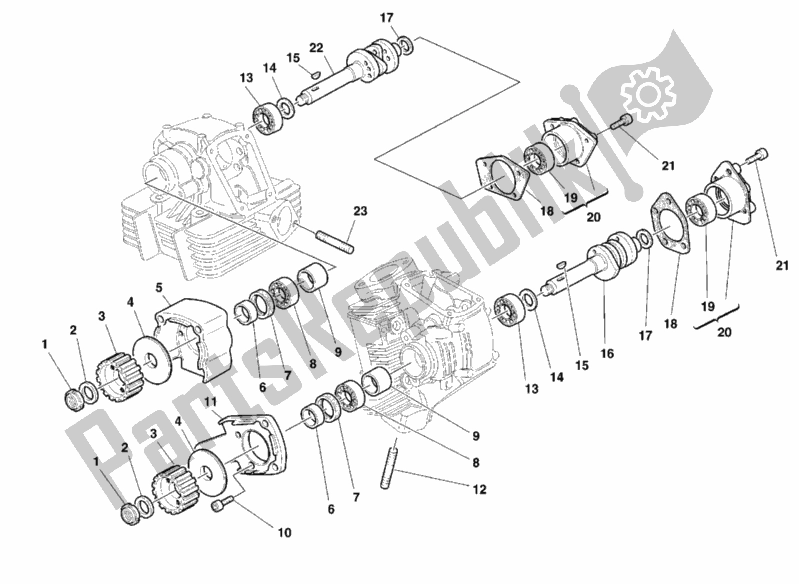 Todas las partes para árbol De Levas de Ducati Monster 600 Dark 1999